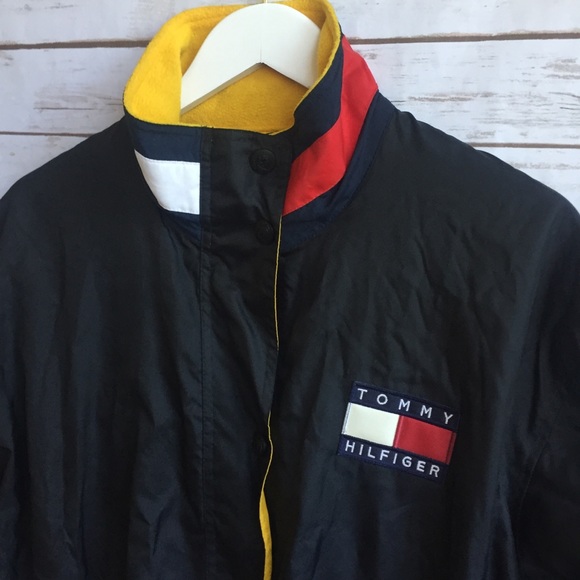 Vintage 90s Tommy Hilfiger Block Windbreaker - Picture 3 of 8